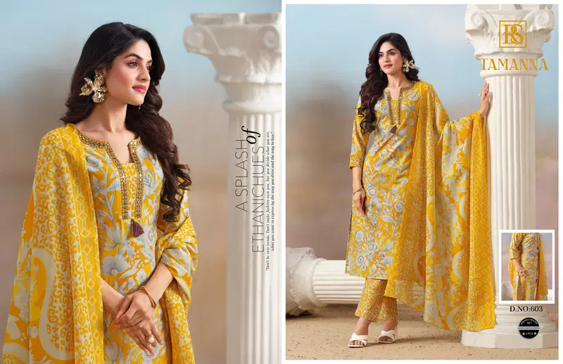 Tamanna By RS Blend Cotton Designer Kurti With Bottom Dupatta Orders In India