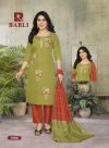 Babli By Raashi Roman Silk Embroidery Kurti With Bottom Dupatta