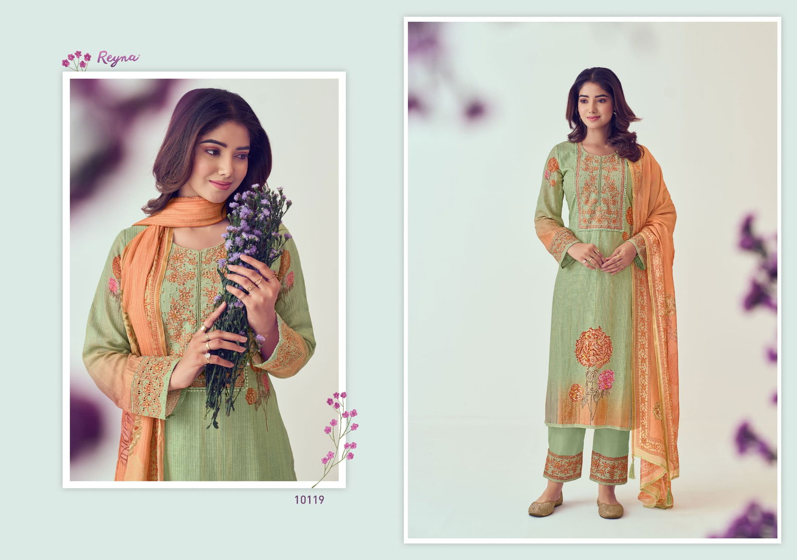 Sargun By Reyna Linen Digital Printed Dress Material Orders In India