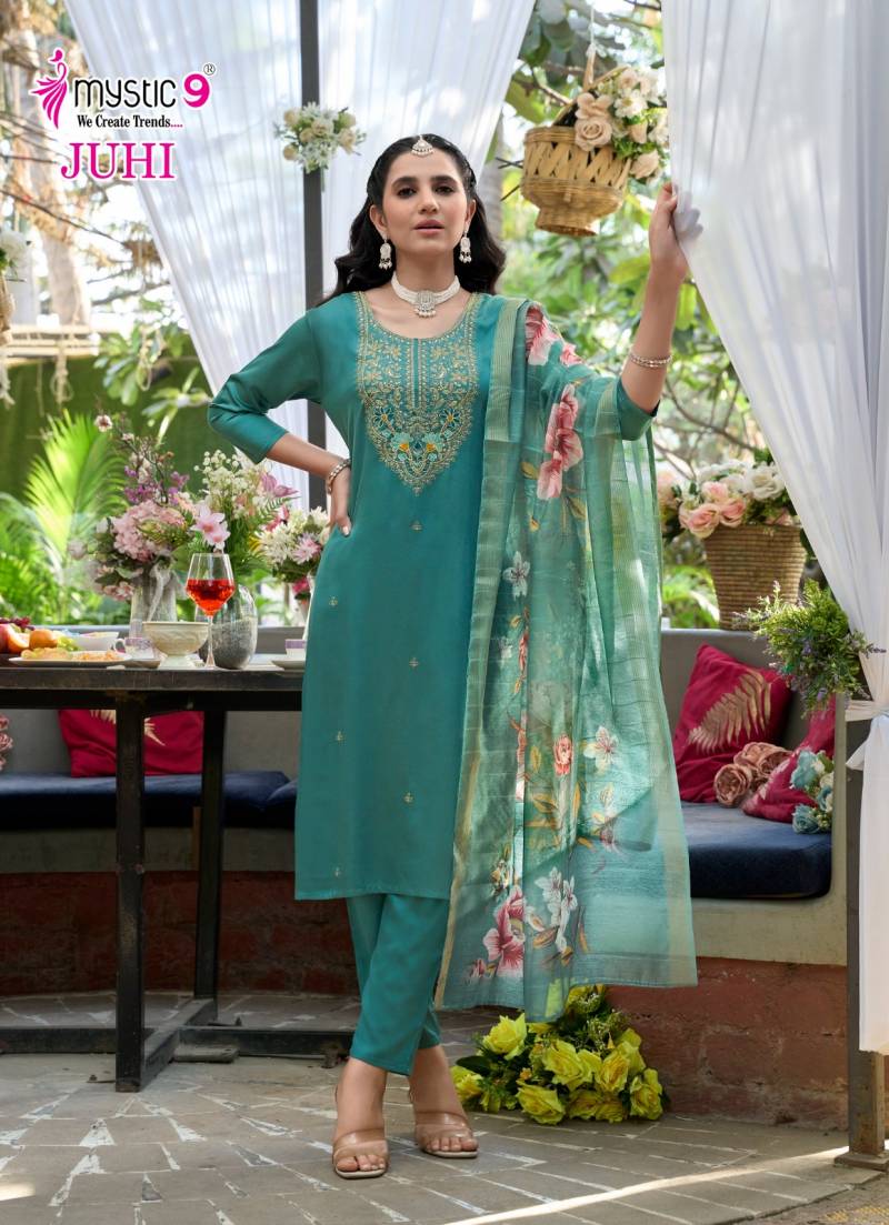 Juhi Vol 1 By Mystic 9 Gajji Silk Kurti With Bottom Dupatta Suppliers In India