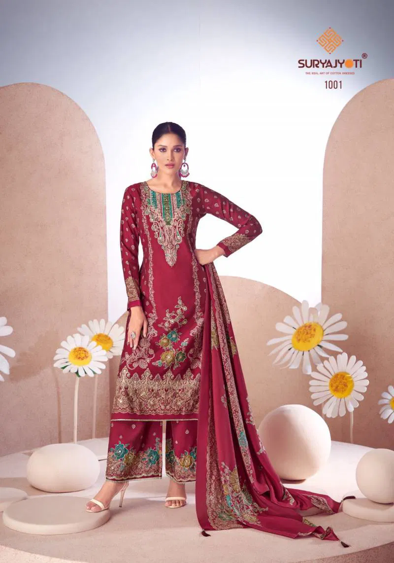 Komal Vol 1 by Suryajyoti Modal Discharge Printed Dress Material Orders In India