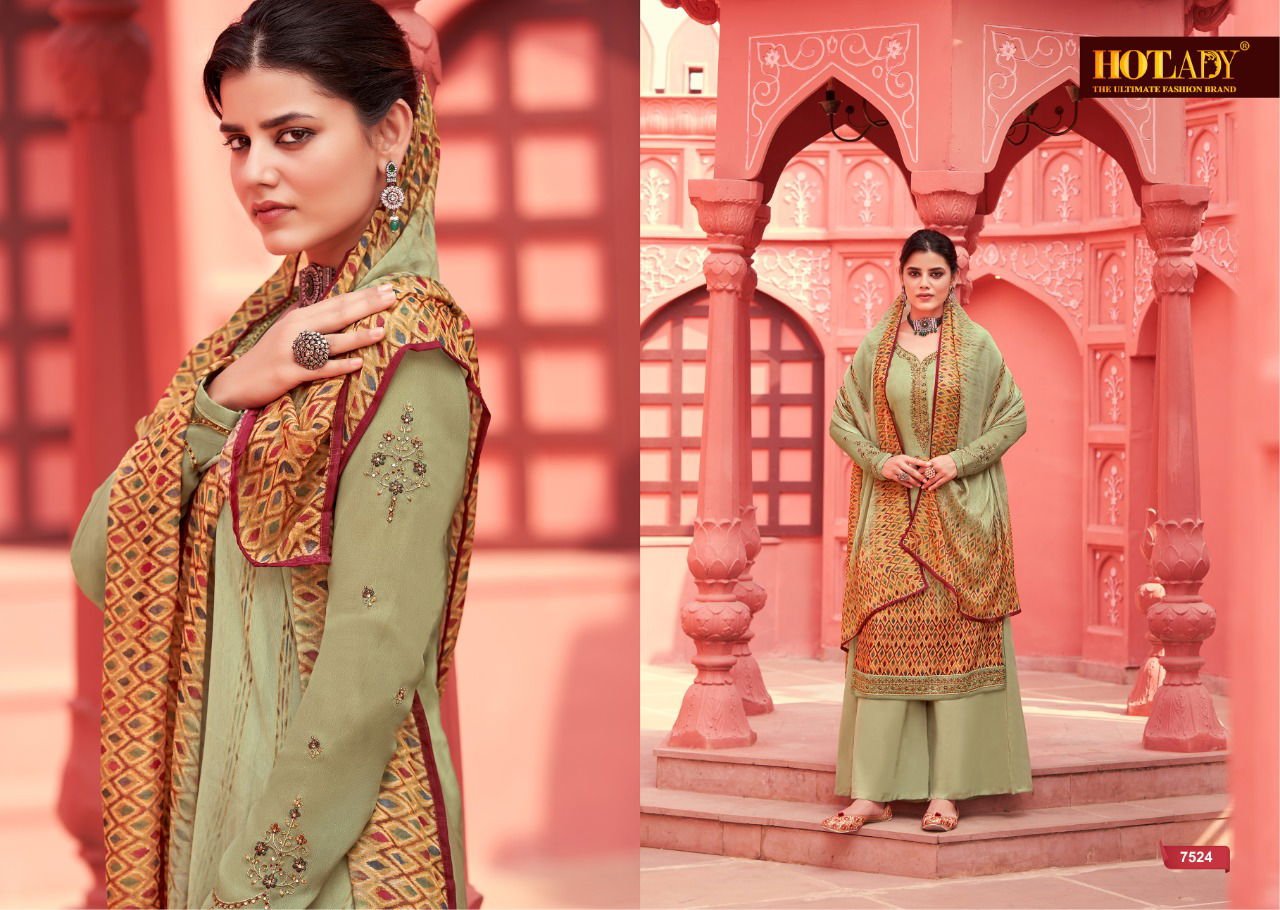 Hotlady Kasturi 7521 Series Fancy Festive Wear Digital Printed Salwar Kameez Collection