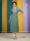 Naisha K 400 Cotton Flax Embroidery Casual Wear Kurti Wholesale Suppliers In Mumbai