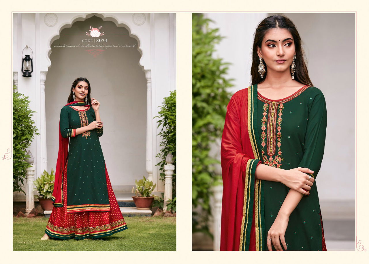 Rangoon Apsara 5 Rayon Designer Festive Wear Rayon Embroidered Latest Readymade Collection
