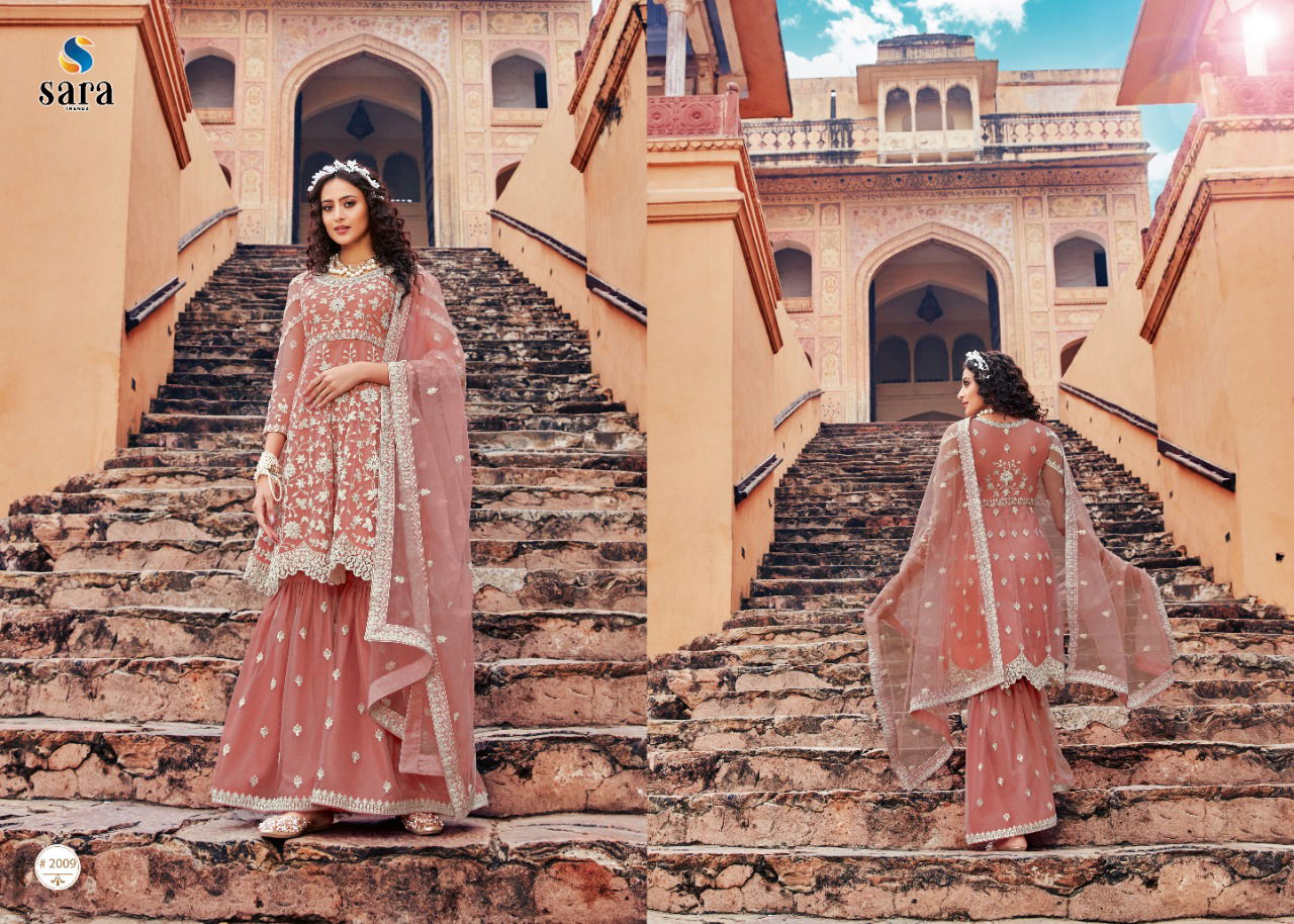 Heer 2007 Series Fancy Festive Wear Butterfly Net with Front and Back heavy Embroidery Work Salwar Kameez Collection