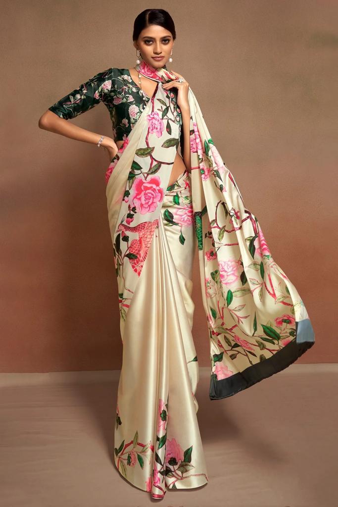 MG 329 Designer Digital Printed Sarees Catalog