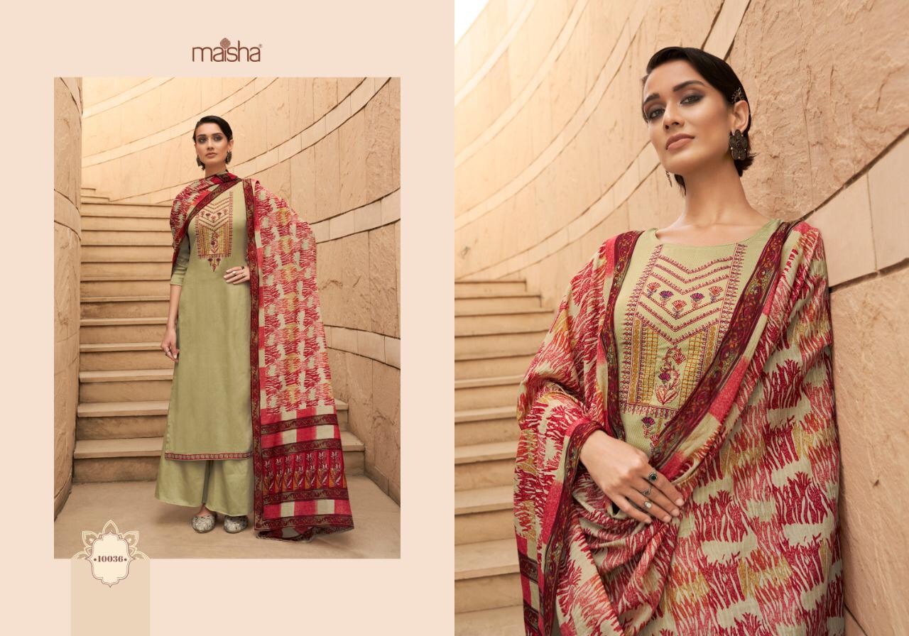 MASKEEN Latest Fancy Designer Casual Wear Fine Pure Cotton With Print And Embroidery Work Readymade Salwar Suit Collection