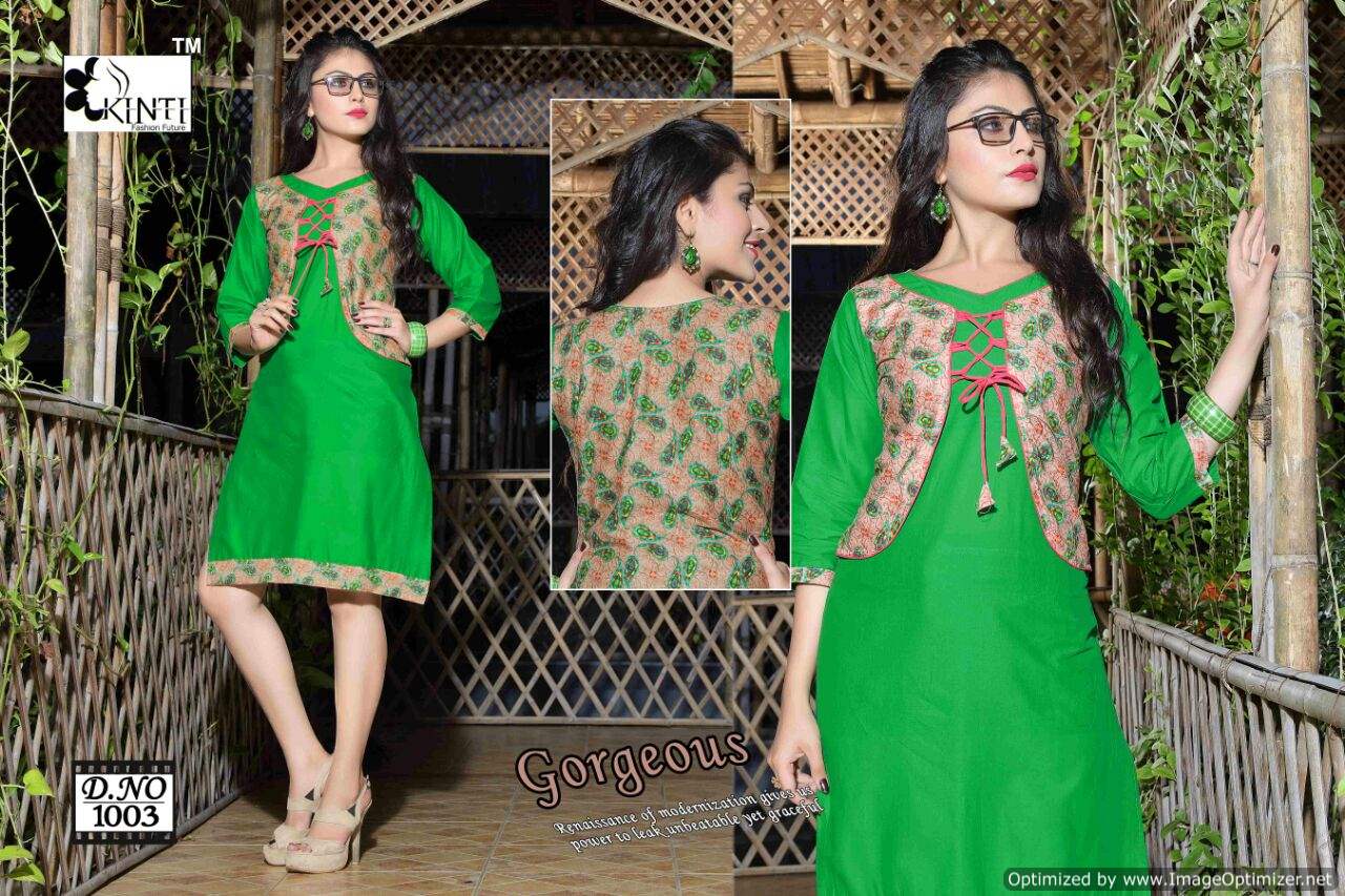 Kinti Kasturi-10 Latest Designer fancy Daily Wear Cotton Jacket Attached Kurtis Collection