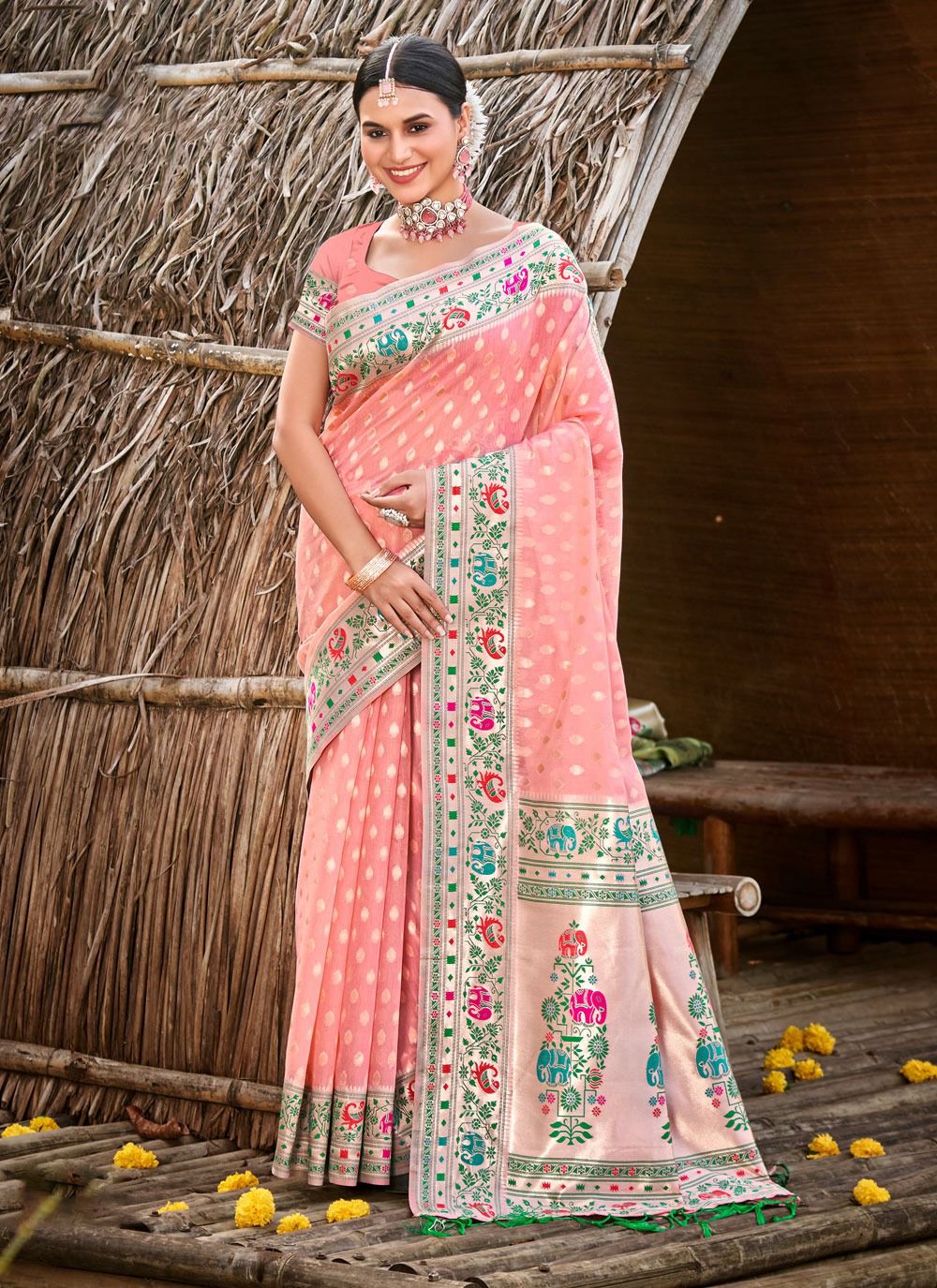 Mora Piya By Bunawat Paithani Silk Wear Saree Wholesale In Delhi