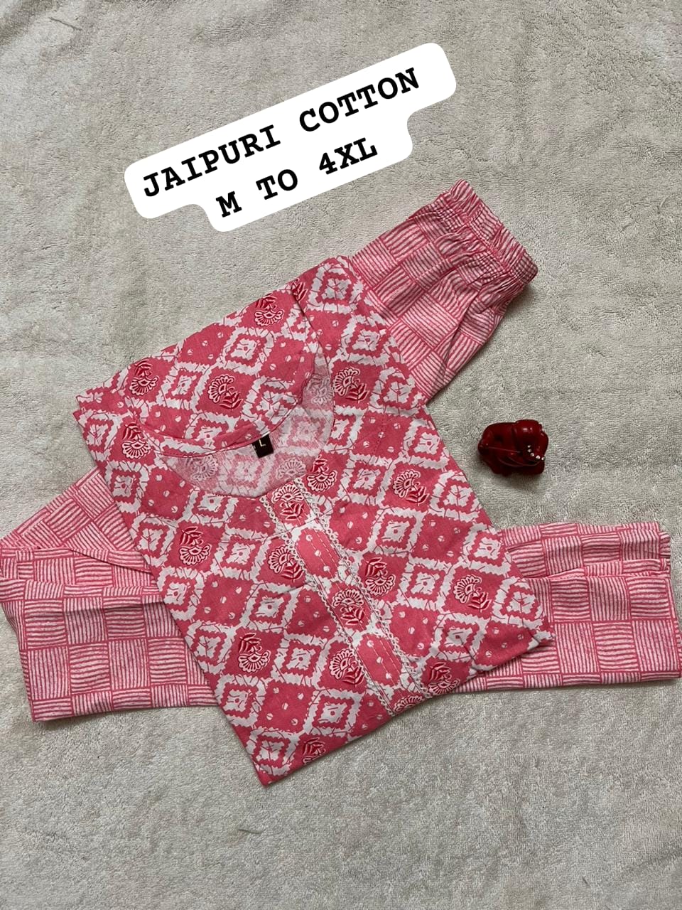 Virat Jaipuri Cotton Printed Kurti With Bottom Catalog