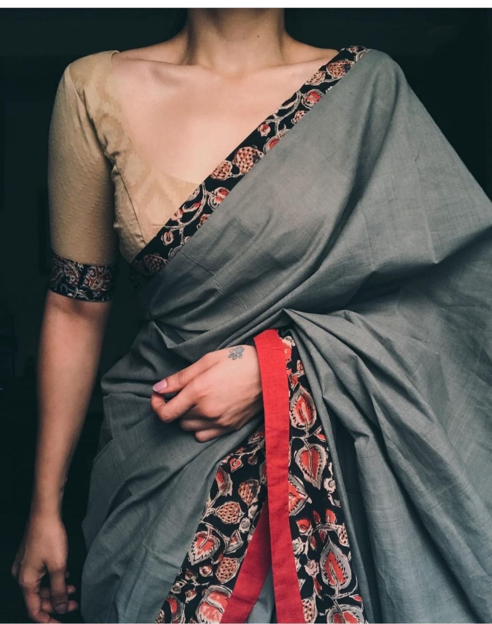 VK 4060 Printed Imported Cotton Daily Wear Sarees