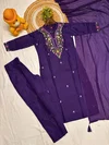 Kf 3105 Kalaai Reyon Slub Kurti With Bottom Dupatta
