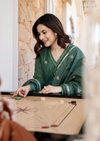 Dhruvi 368 Green Designer Silk Kurti Set Collection Wholesale Clothing Distributors In India