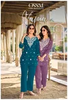 Vama Vol 5 By Ossm Viscos Vetican Silk Embroidery Bulk Co Ord Set Orders In India