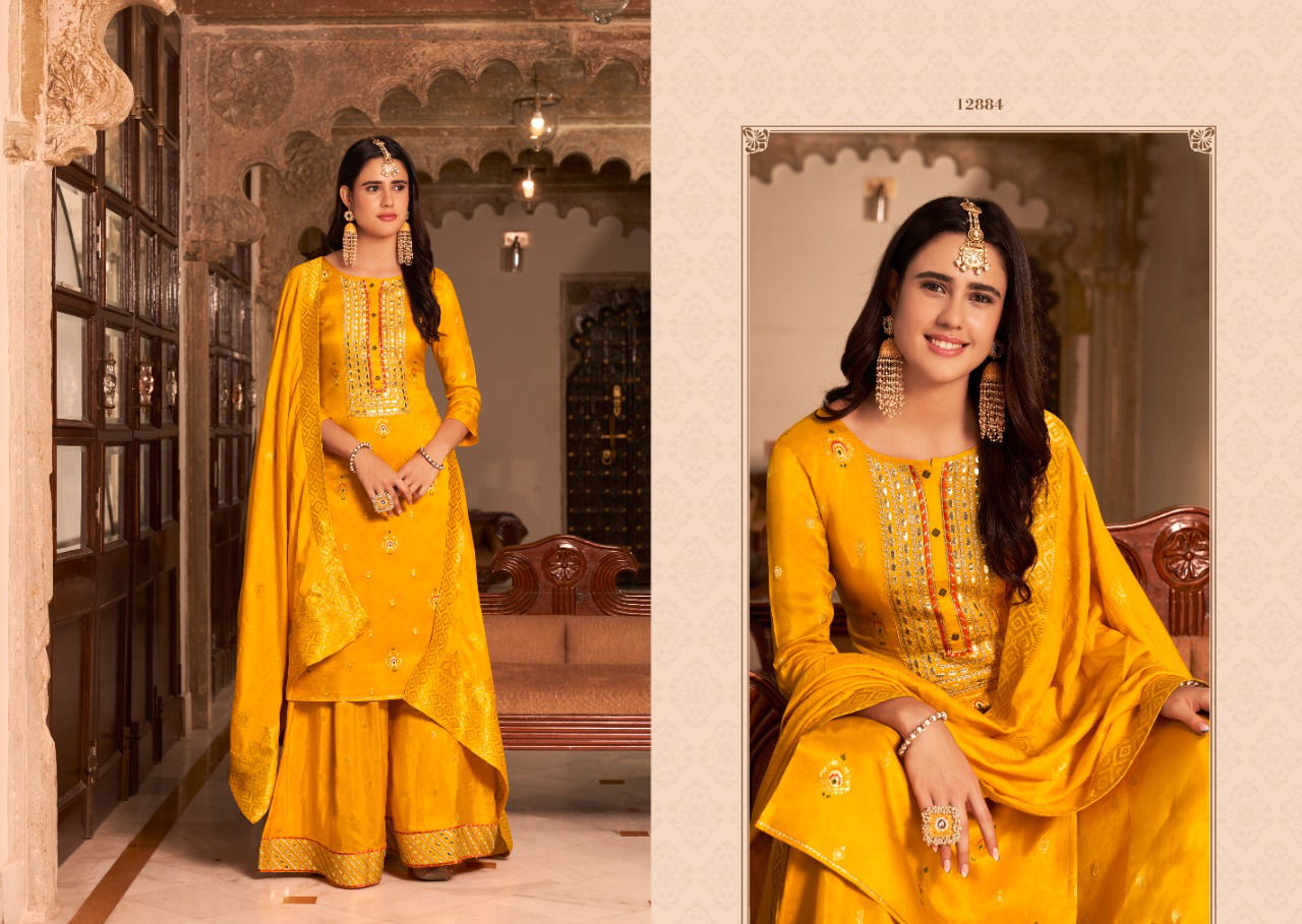 Kalaroop Mastani Heavy Wedding Wear Designer Jacquard With Fancy Work Ready Made Collection