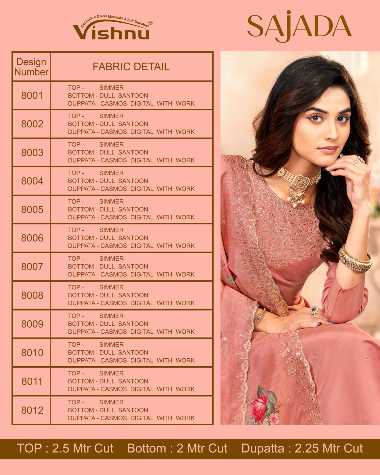 Sajada By Vishnu Shimmer Dress Material Wholesale Market In Surat With Price