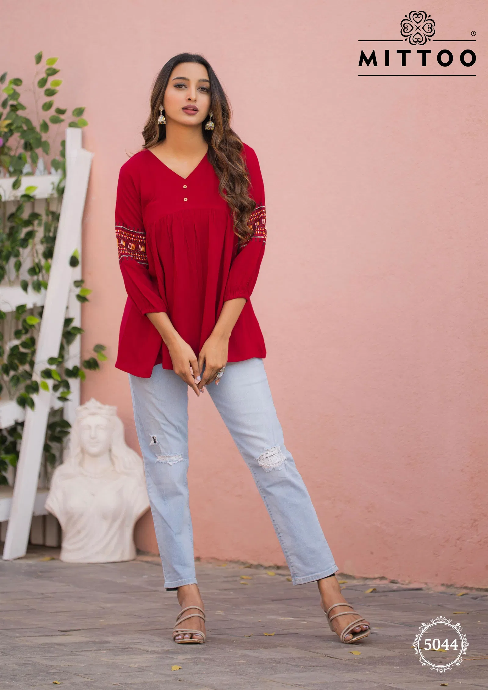 Victoria Vol 8 By Mittoo Rayon Wrinkle Printed Ladies Top Suppliers In India
