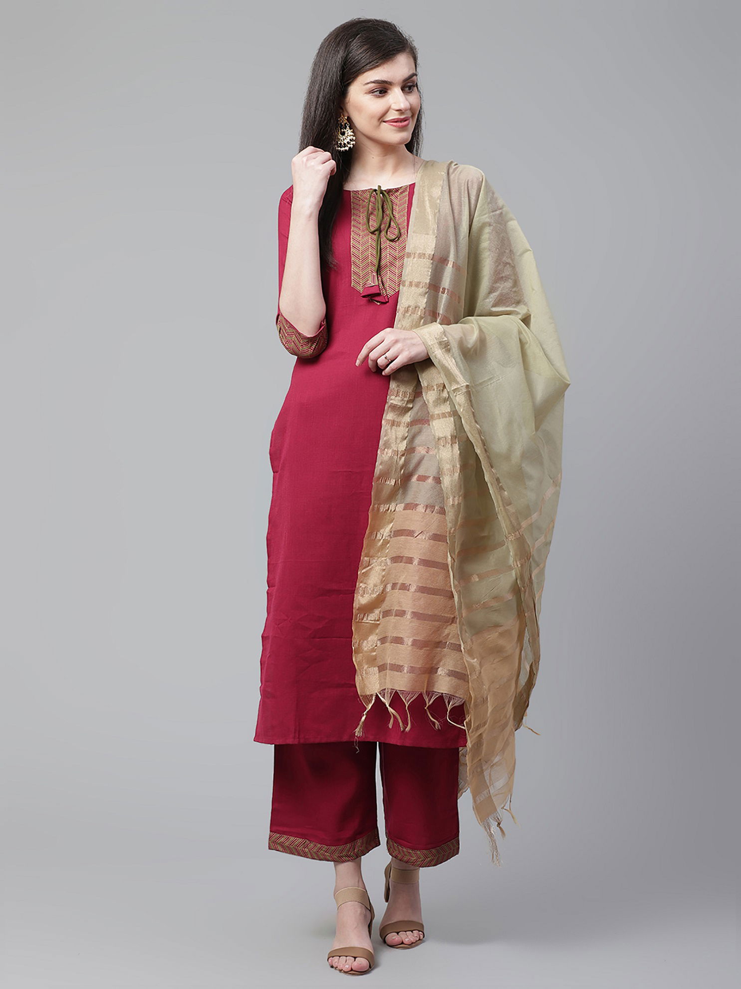 Era Pankh 1 Latest Casual Wear Ready - Made Printed Pure Cotton Plazzo Suit Collection
