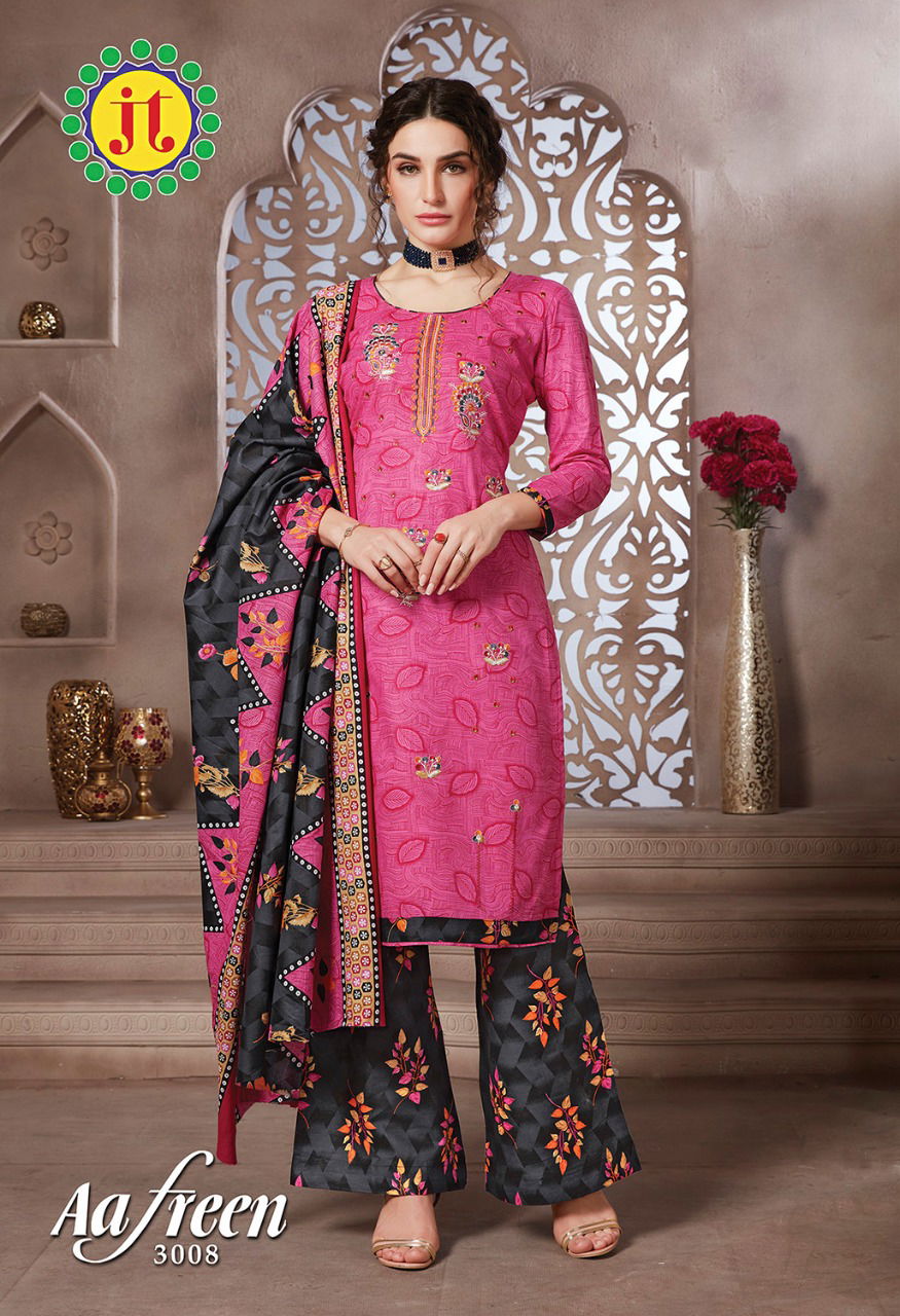 Jt Afreen 3 Latest Fancy Designer Regular Casual Wear Printed Cotton Dress Material Collection
