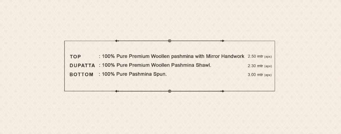 Zulfat Wahida Wool Pashmina Dress Material Collection
