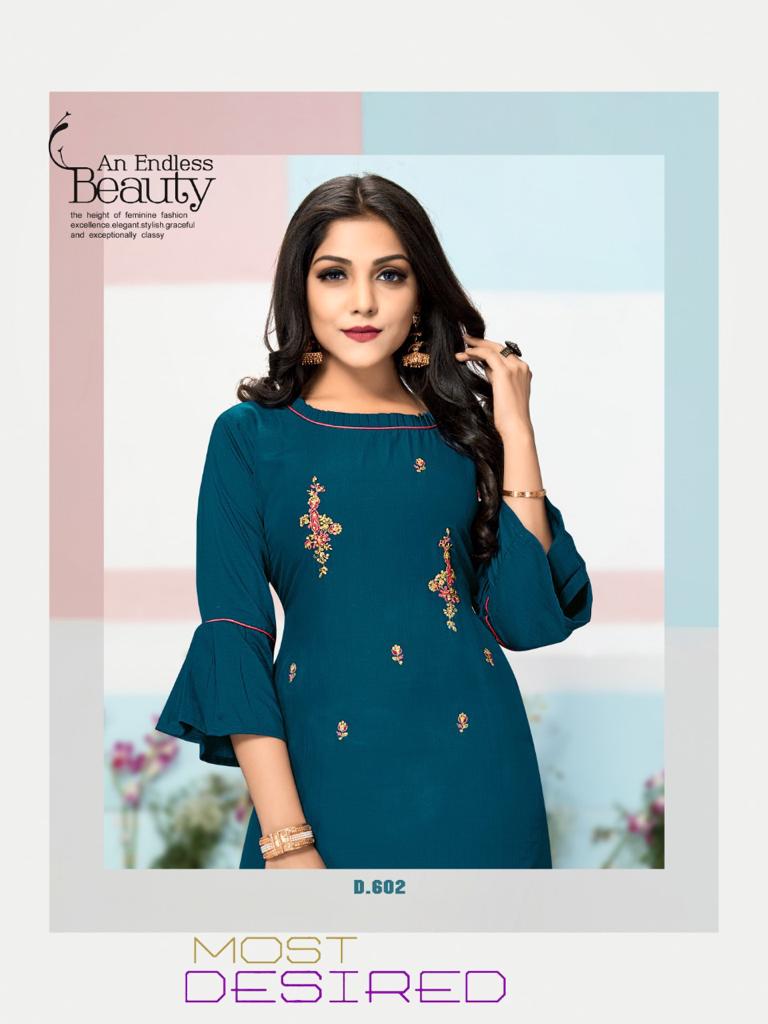 C9 Zenith Latest Festive wear Heavy Finest Quality Of Chinon Silk  Embroidery Kurti With Cotton Bottom Collection
