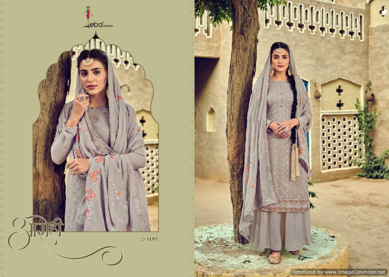 Eba Jassi Latest Faux Georgette Embroidered Designer Salwar Kameez Collection 