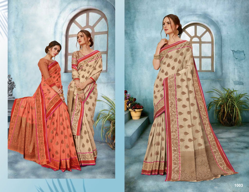 Sangam Shubhangi Latest Designer Collection Fancy Wedding Wear Heavy Linen silk Heavy Sarees
