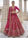 Pink Colour Gadhwal Silk Premium Bridal Lehenga Choli 3040 B