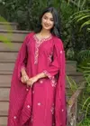Naisha K 255 Cotton Embroidered Fancy Kurti With Bottom Dupatta Wholesale Online