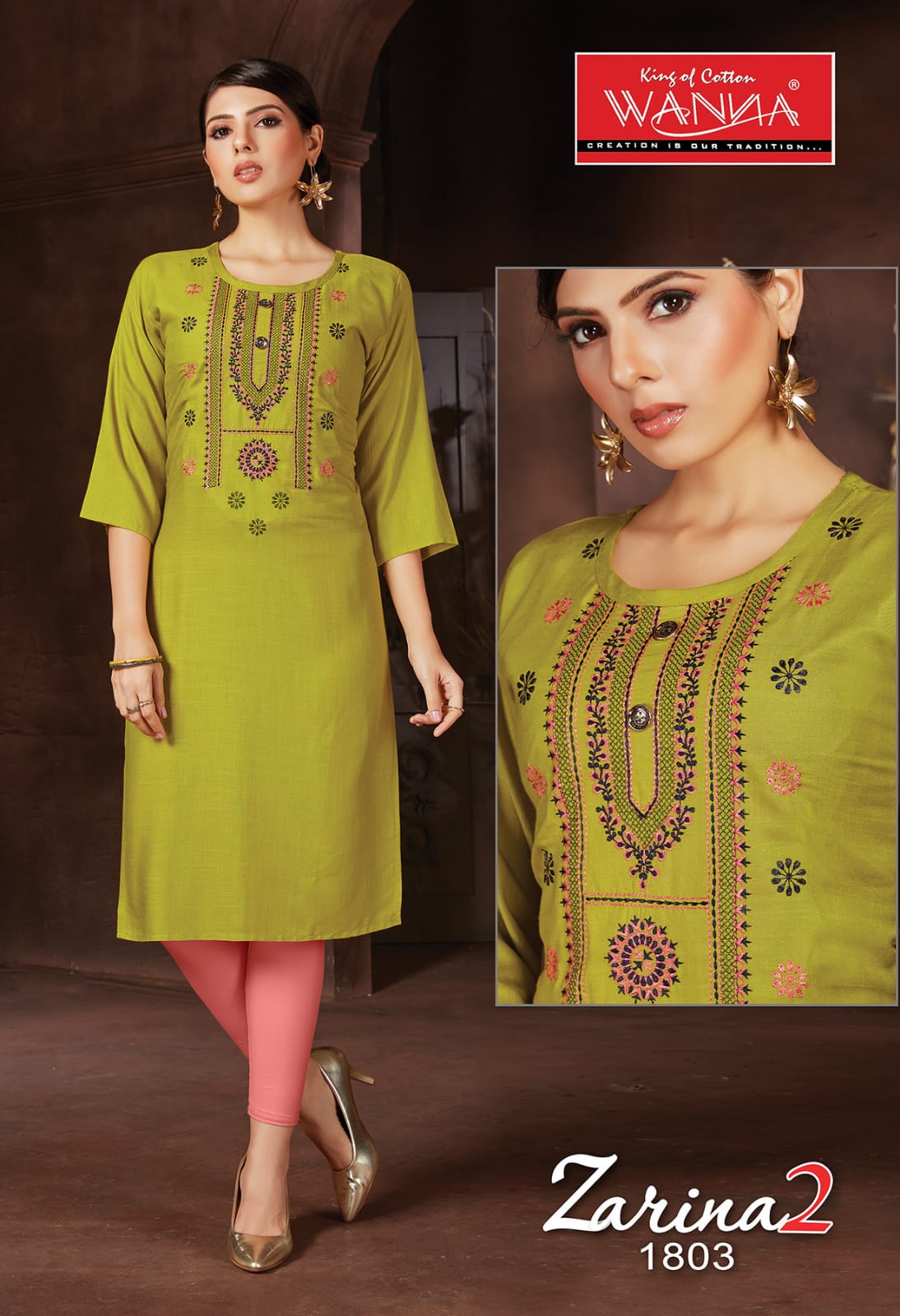 Wanna Zarina 2 Fancy Ethnic Wear Embroidery Latest Kurtis Collection
