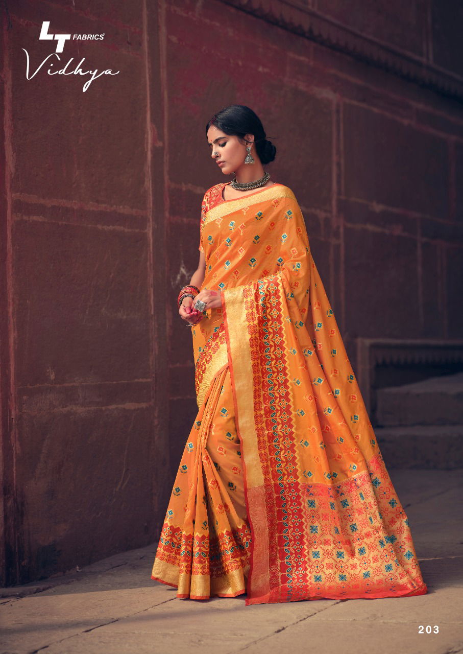 Lt Vidhya Silk Latest Fancy Heavy Festive Wear Wear Printed Cotton Weaving Sarees Collection
