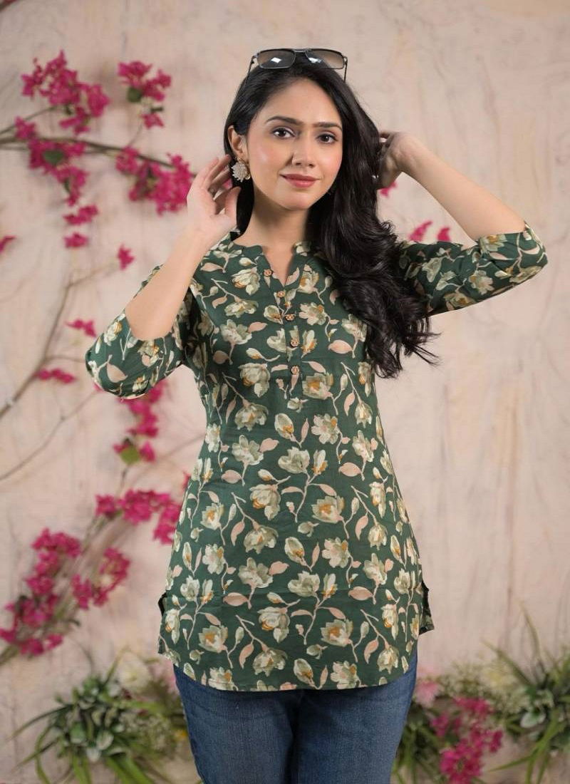 Nina F 03 Cambric Cotton Summer Short Kurti Wholesale Suppliers In Mumbai