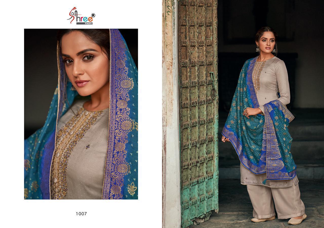 Shree Diyah 2 Designer Casual Wear Silk Buti With Embroidery Work Top With Jacquard Dupatta Dress Material Collection