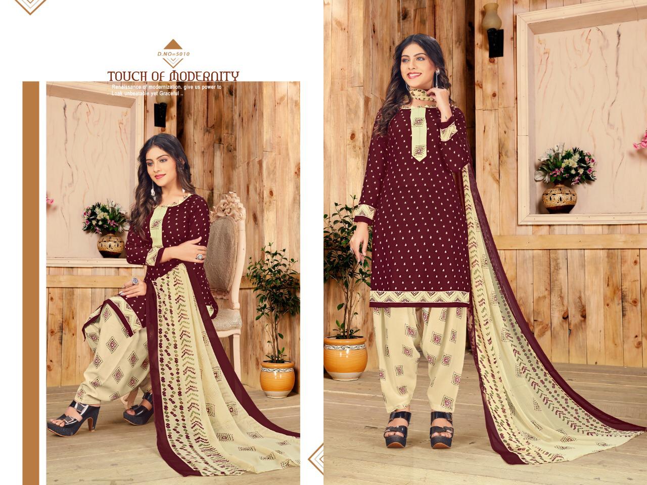 Pankhudi 5 Latest Regular Wear Printed American Crepe Dress Material With Chiffon Dupatta Collection