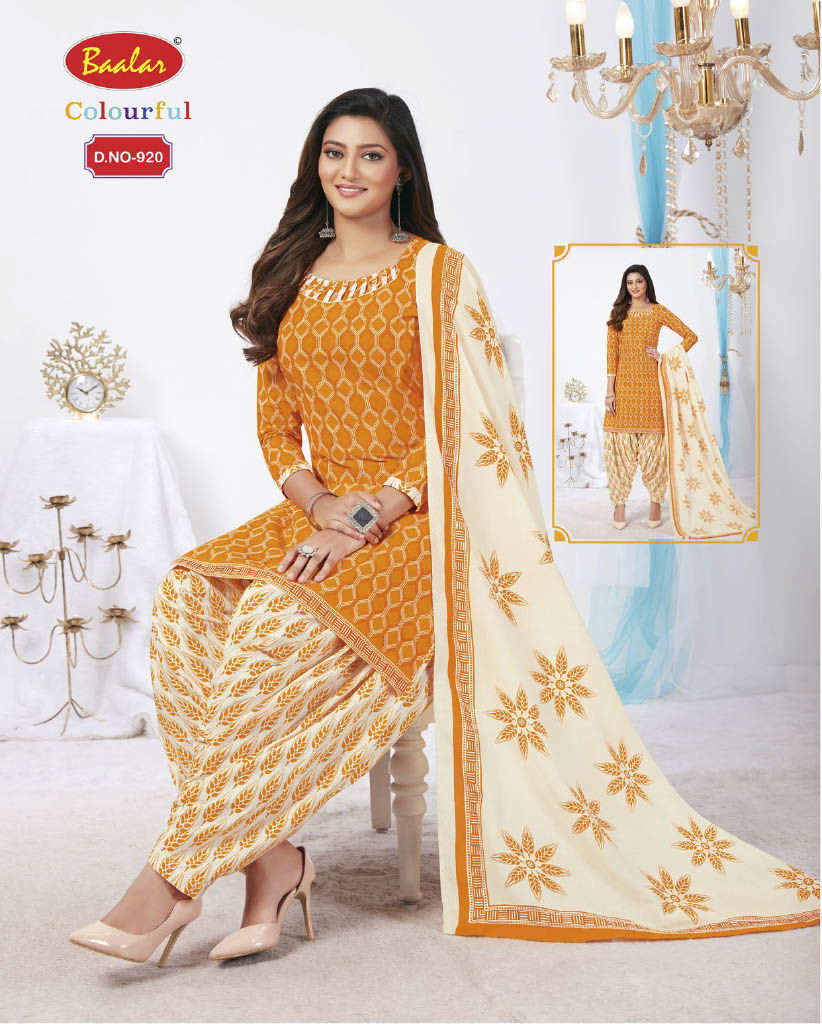 Baalar Colourful 9 Casual Wear Cotton Printed Readymade Salwar Suit Collection