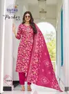 Parker Vol 1 By Radhika Jam Satin Kurti With Bottom Dupatta Exporters In India