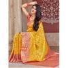 Yellow Colour Soft Silk 6014 Lichi Soft Silk Jacquard Work Festival Wear Saree Wholesale In India