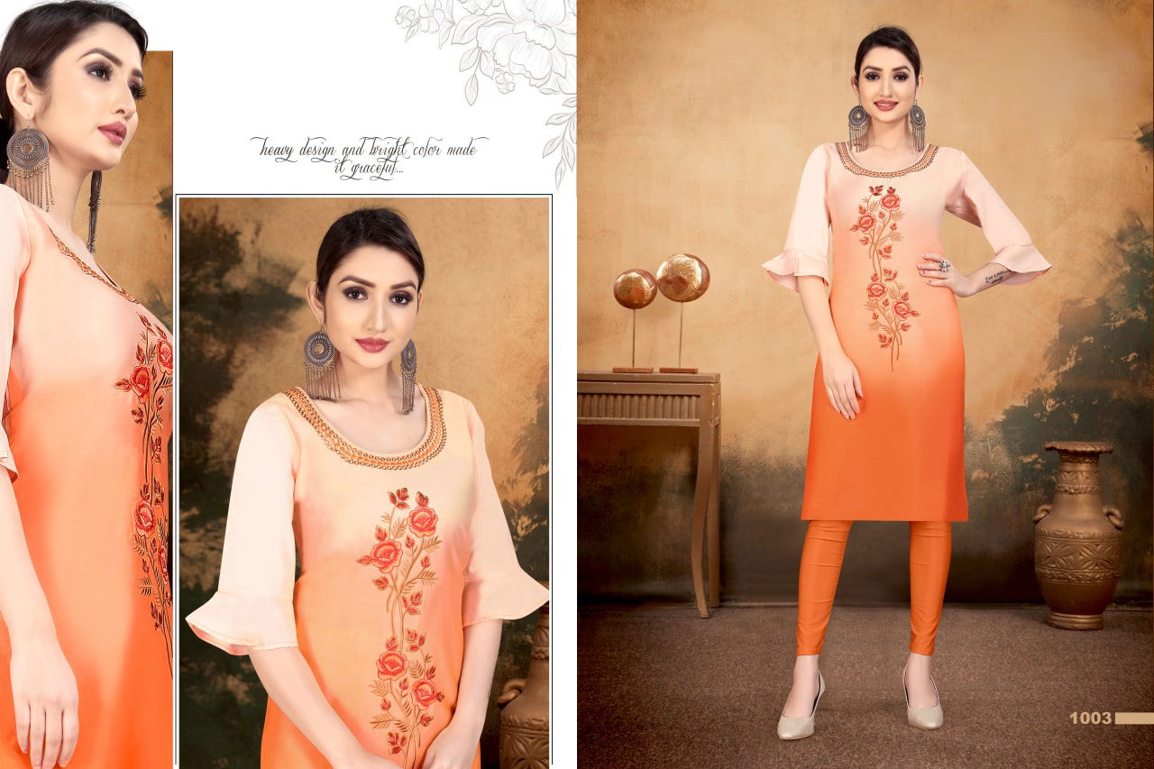 Sakhi 1 Latest Designer Ethnic Wear Jam Cotton Embroidery Kurtis Collection
