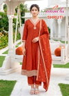 Shruti By Aanchi Vichitra Silk Anarkali Kurti With Bottom Dupatta
