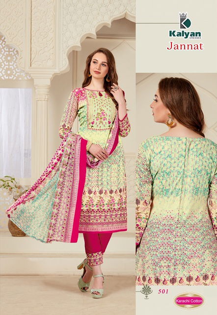 Kalyan Jannat Latest Daily Wear Karachi Printed Cotton Dress Material Collection 
