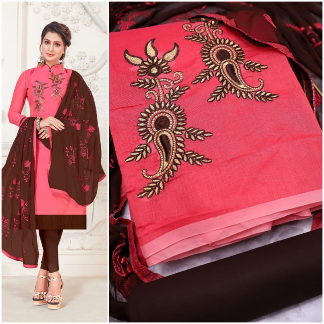 Lollipop Latest Modal Silk Embroidery Work Dress Material Collection Nazmeen Embroidery Work Dupatta 