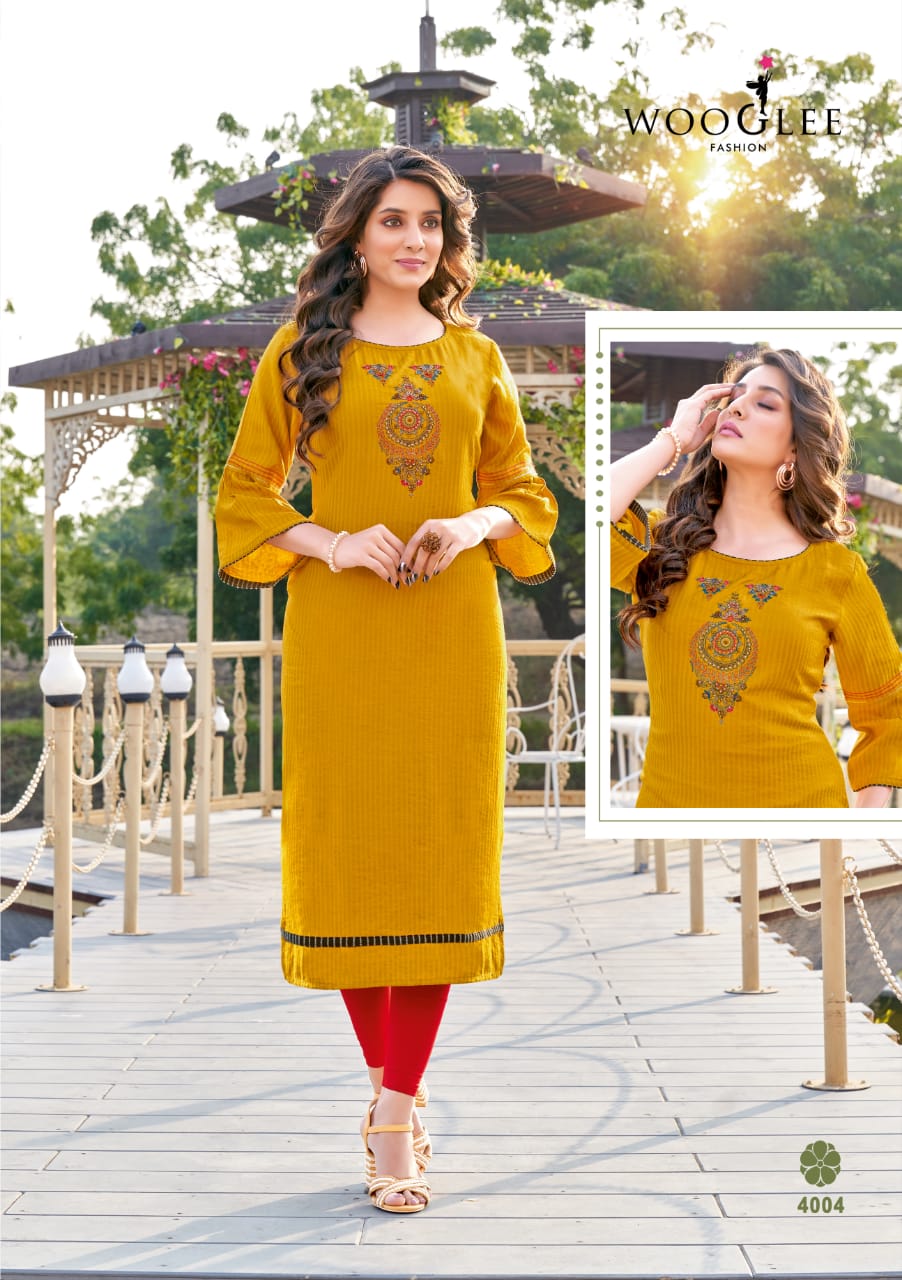 Wooglee Flora Fancy Designer Party Wear Designer Kurti Collection