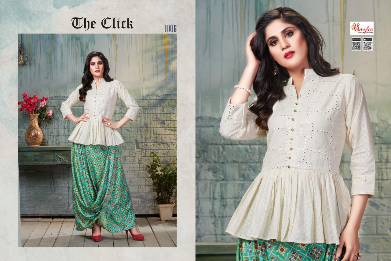 Smylee The Click Latest Designer Fancy Party Wear Stylish Long Heavy Kurtis Collection
