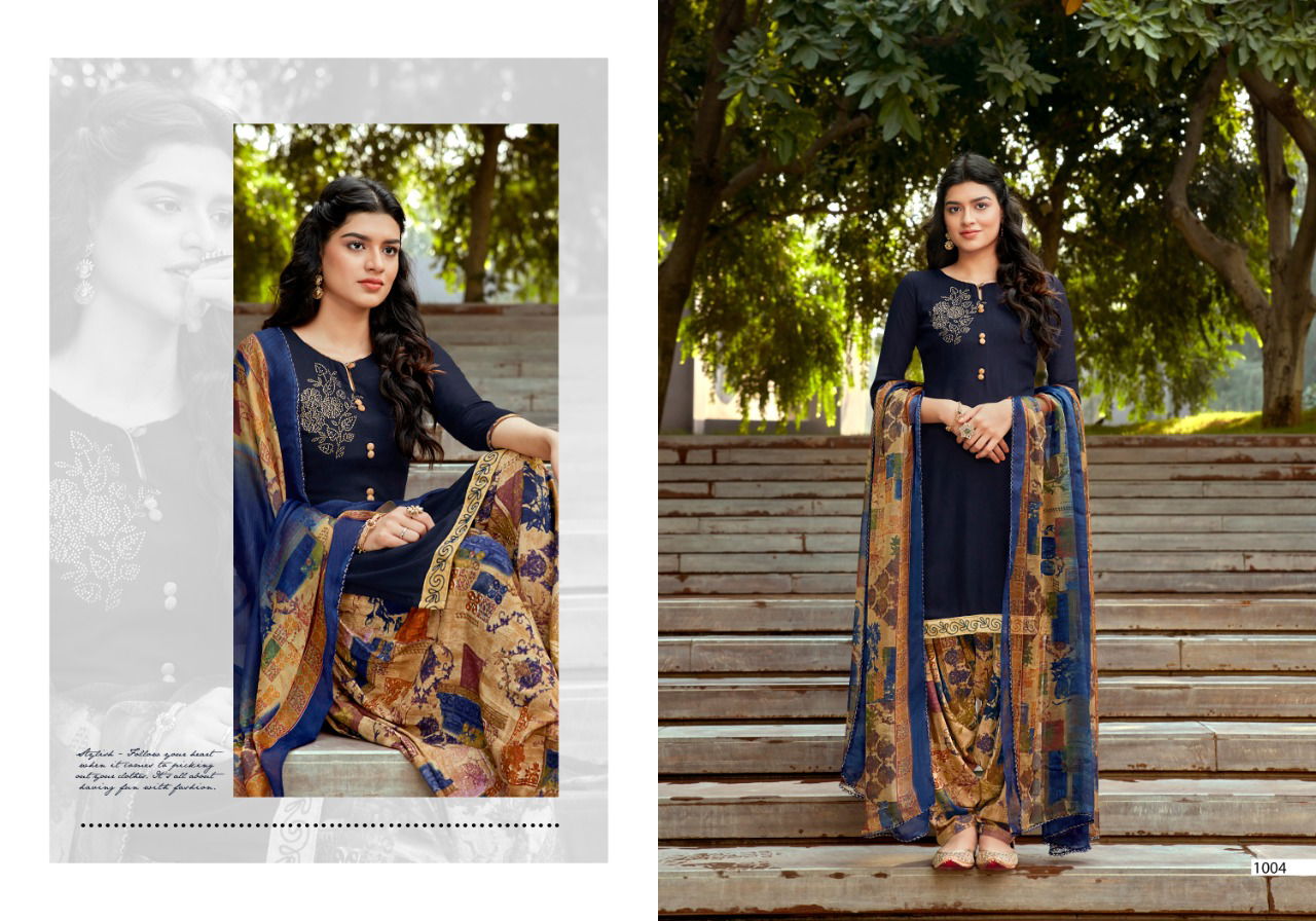 Sweety Pepsi 11 Casual Wear Designer Rayon slub with swaroski work Dress Material Collection
