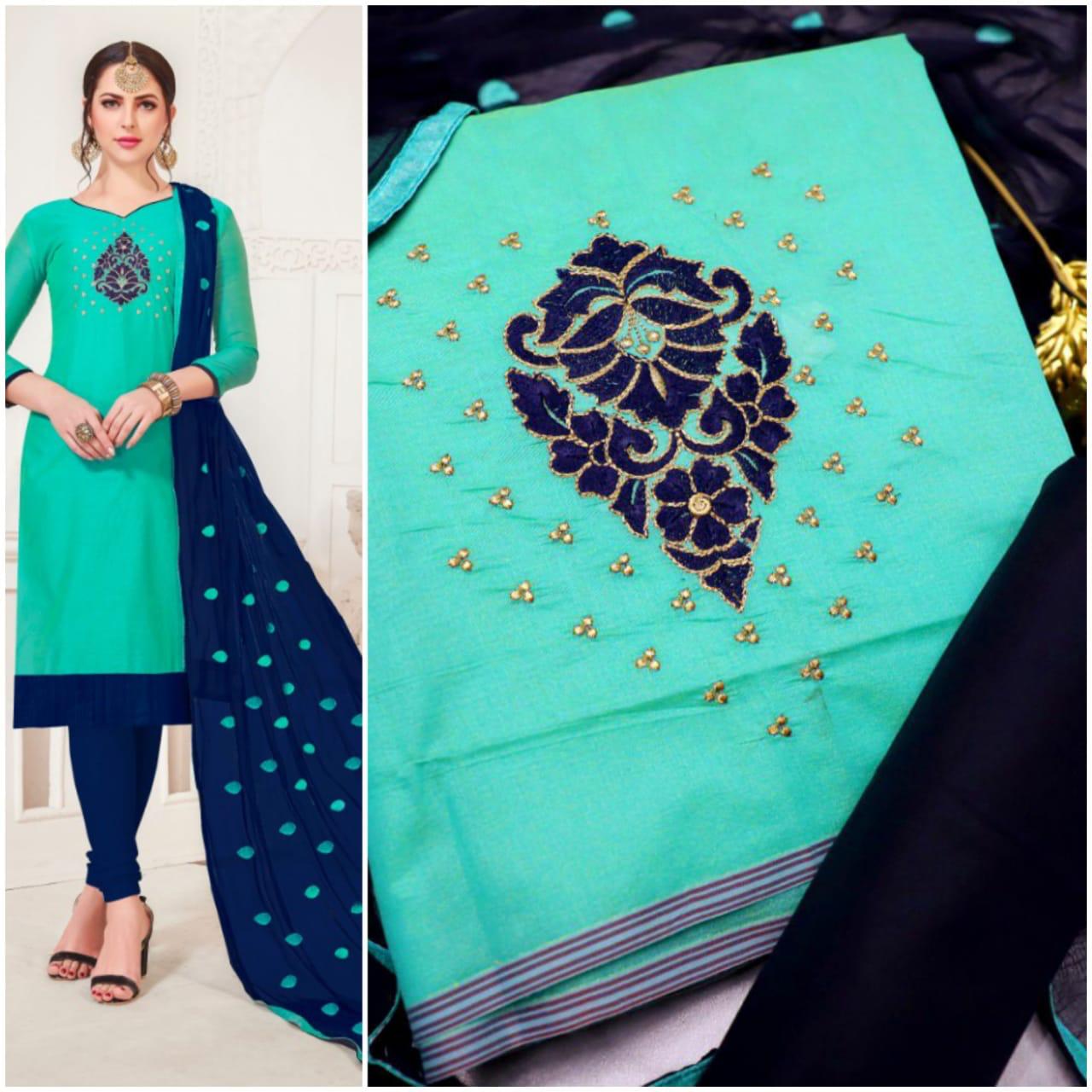 Lollipop Latest Modal Silk Embroidery Work Dress Material Collection Nazmeen Embroidery Work Dupatta 