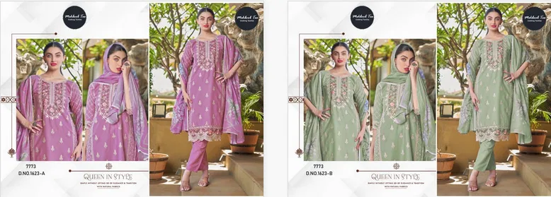 Mehboob Tex 1623 A And B Cotton Dupatta Pakistani Salwar Suits Suppliers In India