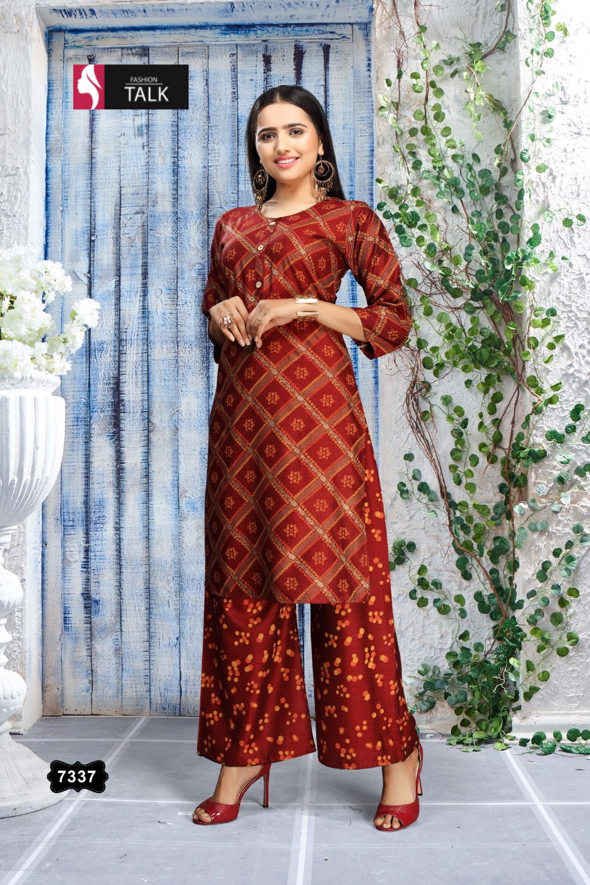 Ft Sweety Rayon Latest Fancy Designer Casual Wear Kurti With Bottom Collection
