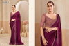Wine Colour Kaina Vol 4 By Anmol Georgette Shimmer Party Wear Designer Work Sarees Wholesalers In Delhi 2301
