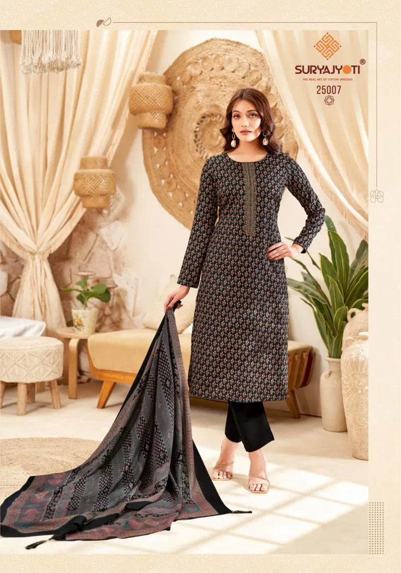 Kalki Vol 25 By Suryajyoti Jam Satin Printed Dress Material Wholesale Online