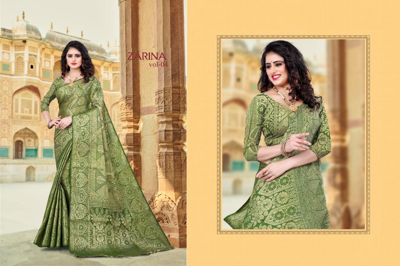 Zarina 4 Heavy Festive Wear Silk Designer Sarees Collection
